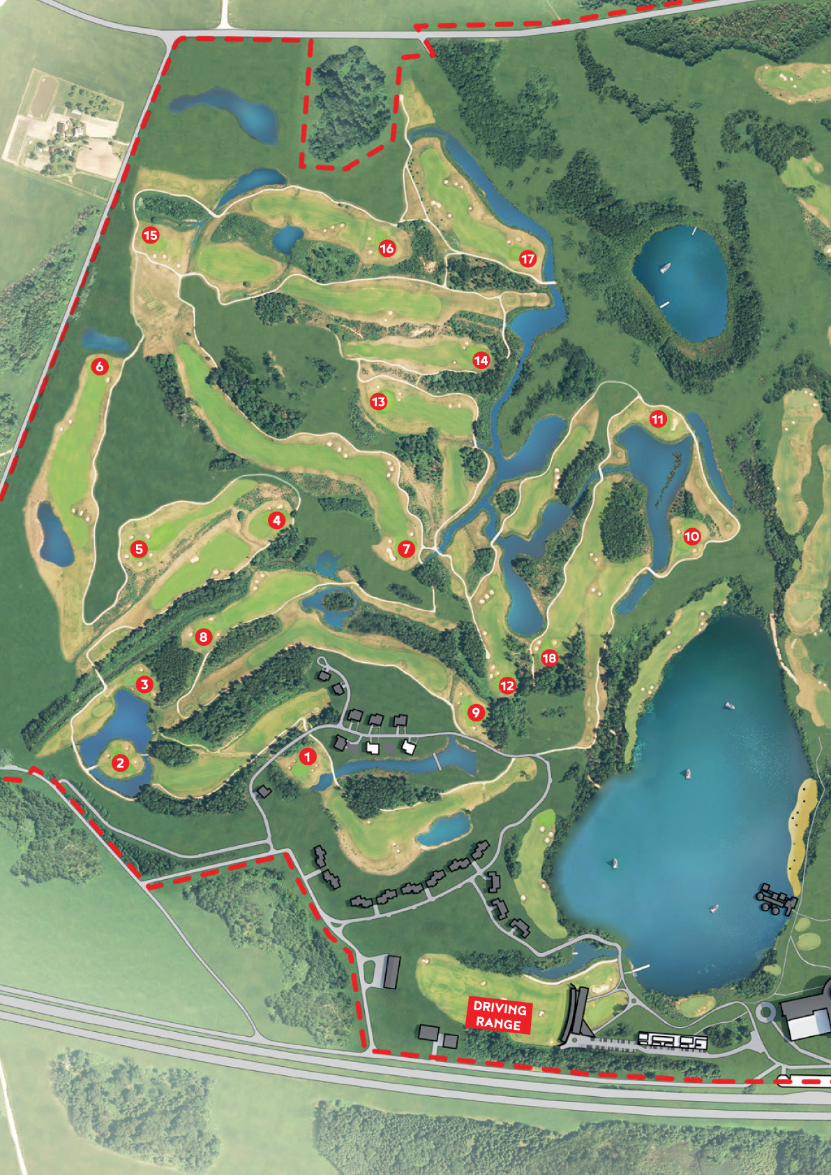 The V Golf Club aikštyno žemėlapis